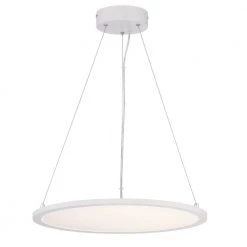 Atler Integrated LED Matte White Chandelier with White Acrylic Disc by Westinghouse -Westinghouse Shop matte white westinghouse chandeliers 6575100 fa 1000