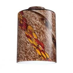 6-1/2 in. Handblown Wildfire Cylinder Shade with 2-1/4 in. Fitter and 4-3/4 in. Width by Westinghouse