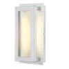 Matthew 1-Light Nickel Luster LED Outdoor Dimmable Wall Sconce Light with Frosted Waffle Glass by Westinghouse