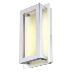 Matthew 1-Light Nickel Luster LED Outdoor Dimmable Wall Sconce Light with Frosted Waffle Glass by Westinghouse 12 Matthew 1-Light Nickel Luster LED Outdoor Dimmable Wall Sconce Light with Frosted Waffle Glass by Westinghouse -Westinghouse Shop nickel luster westinghouse outdoor sconces 6579200 fa 1000