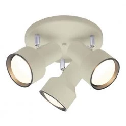 Default 32 3-Light Ceiling Fixture White Interior Multi-Directional Flush Mount by Westinghouse