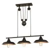 Iron Hill 3-Light Oil Rubbed Bronze Island Pulley Pendant by Westinghouse