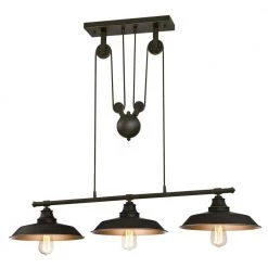 Default 4 Iron Hill 3-Light Oil Rubbed Bronze Island Pulley Pendant by Westinghouse