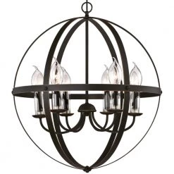 Stella Mira 6-Light Oil Rubbed Bronze with Highlights Outdoor Hanging Chandelier by Westinghouse -Westinghouse Shop oil rubbed bronze hi westinghouse outdoor chandeliers 6339000 c3 1000