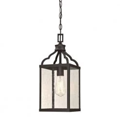Cardinal Oil Rubbed Bronze 1-Light with Highlights Outdoor Hanging Pendant by Westinghouse