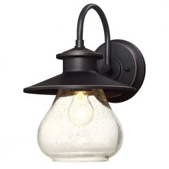 Delmont Oil Rubbed Bronze 1-Light with Highlights Outdoor Wall Lantern Sconce by Westinghouse