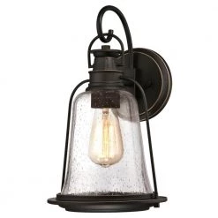 Brynn 1-Light Oil Rubbed Bronze with Highlights Outdoor Hanging Wall Lantern Sconce by Westinghouse