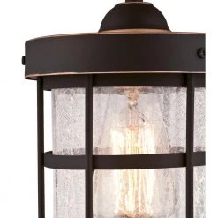 Barkley 1-Light Oil Rubbed Bronze with Highlights Mini Pendant with Clear Crackle Glass Shade by Westinghouse -Westinghouse Shop oil rubbed bronze hi westinghouse pendant lights 6361500 4f 1000