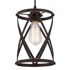 Isadora 1-Light Oil Rubbed Bronze with Highlights Mini Pendant by Westinghouse -Westinghouse Shop oil rubbed bronze hi westinghouse pendant lights 6362200 c3 1000