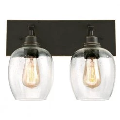 Eldon 2-Light Oil Rubbed Bronze with Highlights Wall Mount Bath Light by Westinghouse