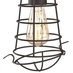 Nolan 4-Light Oil Rubbed Bronze with Highlights Chandelier/Semi-Flush Mount with Cage Shades by Westinghouse -Westinghouse Shop oil rubbed bronze w highlights westinghouse chandeliers 6367000 1f 1000