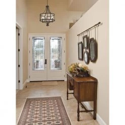 Belle View 4-Light Oil Rubbed Bronze with Highlights Chandelier with Clear Seeded Glass Drum Shade by Westinghouse -Westinghouse Shop oil rubbed bronze w highlights westinghouse chandeliers 6368400 1f 1000