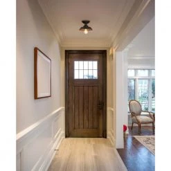 Iron Hill 9 in. 1-Light Oil Rubbed Bronze with Highlights Semi-Flush Mount by Westinghouse -Westinghouse Shop oil rubbed bronze w highlights westinghouse flush mount lights 6370100 31 1000