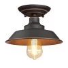 Iron Hill 9 in. 1-Light Oil Rubbed Bronze with Highlights Semi-Flush Mount by Westinghouse