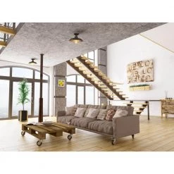 Iron Hill 12 in. 1-Light Oil Rubbed Bronze with Highlights Semi-Flush Mount by Westinghouse 7 Iron Hill 12 in. 1-Light Oil Rubbed Bronze with Highlights Semi-Flush Mount by Westinghouse -Westinghouse Shop oil rubbed bronze w highlights westinghouse flush mount lights 6370300 31 1000