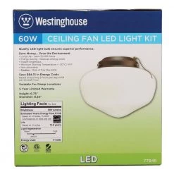 1-Light LED Schoolhouse Ceiling Fan Light Kit by Westinghouse 9 1-Light LED Schoolhouse Ceiling Fan Light Kit by Westinghouse -Westinghouse Shop oil rubbed bronze westinghouse ceiling fan light kits 7784600 1f 1000