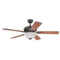 Fairview 52 in. LED Oil Rubbed Bronze Ceiling Fan with Light Kit and Remote Control by Westinghouse