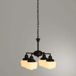 Scholar 4-Light Oil Rubbed Bronze Convertible Chandelier/Semi Flush Mount by Westinghouse -Westinghouse Shop oil rubbed bronze westinghouse chandeliers 6342000 4f 1000