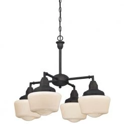 Scholar 4-Light Oil Rubbed Bronze Convertible Chandelier/Semi Flush Mount by Westinghouse