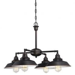 Iron Hill 4-Light Oil Rubbed Bronze Convertible Chandelier/Semi Flush Mount by Westinghouse