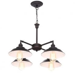Iron Hill 4-Light Oil Rubbed Bronze Convertible Chandelier/Semi Flush Mount by Westinghouse -Westinghouse Shop oil rubbed bronze westinghouse chandeliers 6343300 77 1000