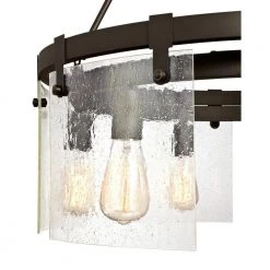 Burnell 6-Light Oil Rubbed Bronze Chandelier with Clear Seeded Glass Shades by Westinghouse -Westinghouse Shop oil rubbed bronze westinghouse chandeliers 6352200 4f 1000