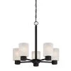 Sylvestre 5-Light Oil Rubbed Bronze Chandelier with Frosted Glass Shades by Westinghouse