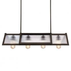 Finn 4-Light Oil Rubbed Bronze Chandelier with Clear Ribbed Glass Shades by Westinghouse 9 Finn 4-Light Oil Rubbed Bronze Chandelier with Clear Ribbed Glass Shades by Westinghouse -Westinghouse Shop oil rubbed bronze westinghouse chandeliers 6577200 c3 1000