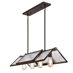 Finn 4-Light Oil Rubbed Bronze Chandelier with Clear Ribbed Glass Shades by Westinghouse 13 Finn 4-Light Oil Rubbed Bronze Chandelier with Clear Ribbed Glass Shades by Westinghouse -Westinghouse Shop oil rubbed bronze westinghouse chandeliers 6577200 fa 1000