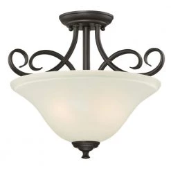 Dunmore 2-Light Oil Rubbed Bronze Semi-Flush Mount by Westinghouse