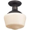 Scholar 1-Light Oil-Rubbed Bronze Semi-Flush Mount Light by Westinghouse