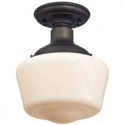 Scholar 1-Light Oil-Rubbed Bronze Semi-Flush Mount Light by Westinghouse