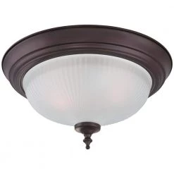 2-Light Oil Rubbed Bronze Flush Mount (2-Pack) by Westinghouse