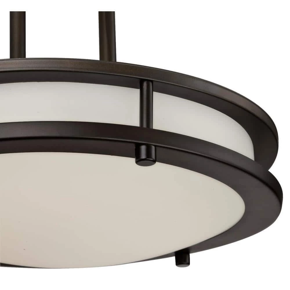 Lauderdale 75-Watt Oil Rubbed Bronze Integrated LED Dimmable Semi-Flush Mount by Westinghouse 4 Lauderdale 75-Watt Oil Rubbed Bronze Integrated LED Dimmable Semi-Flush Mount by Westinghouse - Image 4