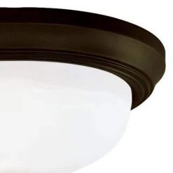 2-Light Ceiling Fixture Oil Rubbed Bronze Interior Flush-Mount with Frosted White Alabaster Glass by Westinghouse -Westinghouse Shop oil rubbed bronze westinghouse flush mount lights 6429100 c3 1000