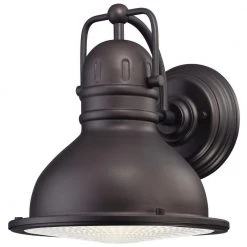 Orson 1-Light Oil Rubbed Bronze Outdoor Integrated Dimmable LED Wall Mount Lantern by Westinghouse