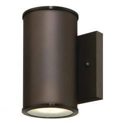 Mayslick 1-Light Oil Rubbed Bronze Outdoor Integrated Wall Lantern Sconce Cylinder by Westinghouse
