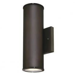 Mayslick 2-Light Oil Rubbed Bronze Outdoor Integrated Wall Lantern Sconce Cylinder by Westinghouse