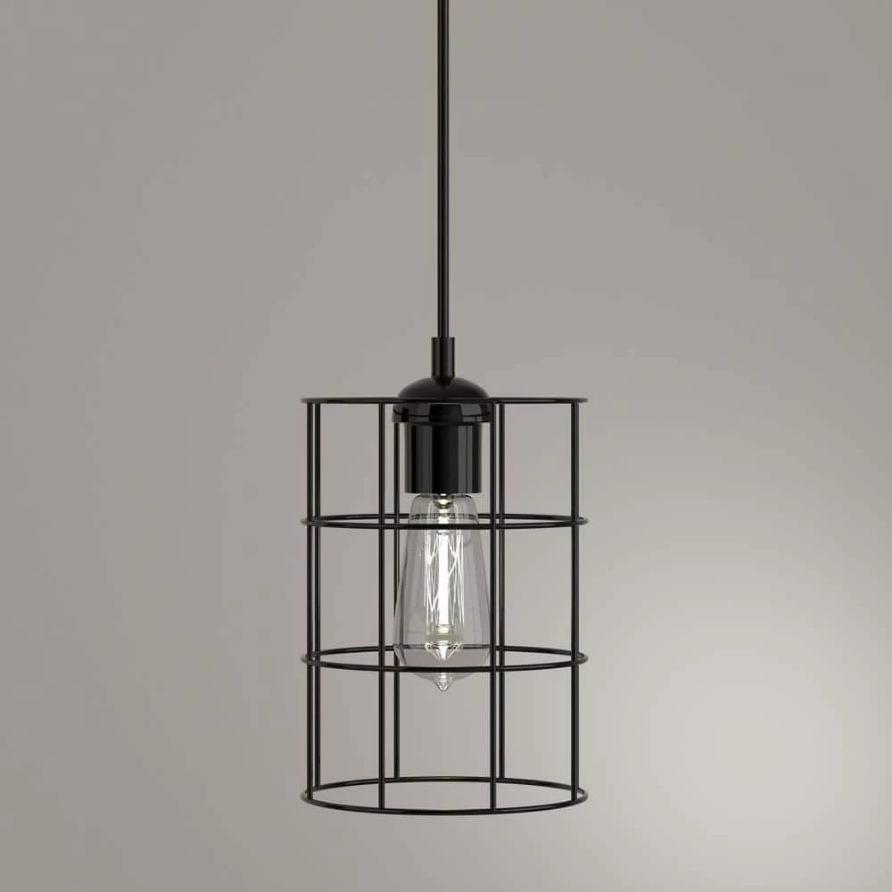 1-Light Oil Rubbed Bronze Adjustable Mini Pendant with Metal Cage Shade by Westinghouse 7 1-Light Oil Rubbed Bronze Adjustable Mini Pendant with Metal Cage Shade by Westinghouse - Image 7