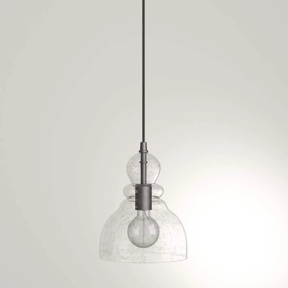 1-Light Oil Rubbed Bronze Adjustable Mini Pendant with Hand-Blown Clear Seeded Glass by Westinghouse 10 1-Light Oil Rubbed Bronze Adjustable Mini Pendant with Hand-Blown Clear Seeded Glass by Westinghouse - Image 10