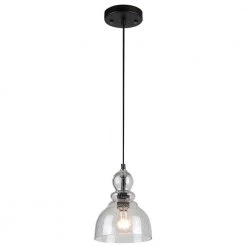 Default 2 1-Light Oil Rubbed Bronze Adjustable Mini Pendant with Hand-Blown Clear Seeded Glass by Westinghouse