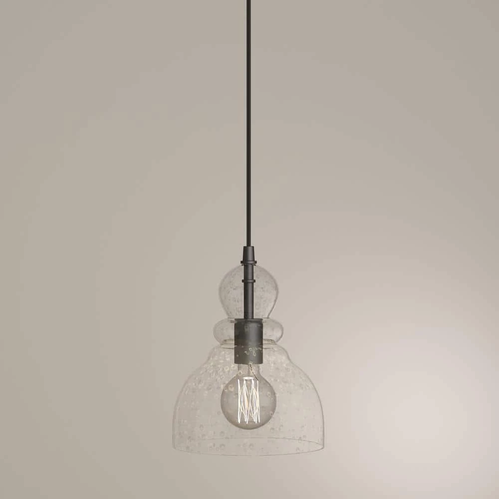 1-Light Oil Rubbed Bronze Adjustable Mini Pendant with Hand-Blown Clear Seeded Glass by Westinghouse 11 1-Light Oil Rubbed Bronze Adjustable Mini Pendant with Hand-Blown Clear Seeded Glass by Westinghouse - Image 11