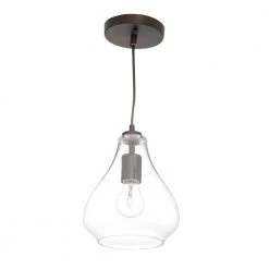 1-Light Oil Rubbed Bronze Adjustable Mini Pendant with Hand-Blown Clear Glass by Westinghouse 18 1-Light Oil Rubbed Bronze Adjustable Mini Pendant with Hand-Blown Clear Glass by Westinghouse -Westinghouse Shop oil rubbed bronze westinghouse pendant lights 6102600 a0 1000