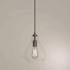 1-Light Oil Rubbed Bronze Adjustable Mini Pendant with Hand-Blown Clear Glass by Westinghouse 28 1-Light Oil Rubbed Bronze Adjustable Mini Pendant with Hand-Blown Clear Glass by Westinghouse -Westinghouse Shop oil rubbed bronze westinghouse pendant lights 6102600 d4 1000