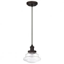 1-Light Oil Rubbed Bronze Retro Mini Pendant by Westinghouse 11 1-Light Oil Rubbed Bronze Retro Mini Pendant by Westinghouse -Westinghouse Shop oil rubbed bronze westinghouse pendant lights 6103200 44 1000