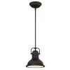 Boswell 1-Light Oil Rubbed Bronze with Highlights LED Mini Pendant with Frosted Prismatic Acrylic Lens by Westinghouse