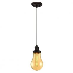 1-Light Oil Rubbed Bronze Mini Pendant by Westinghouse
