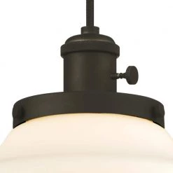 Wanda 1-Light Oil Rubbed Bronze Mini Pendant with Frosted Opal Glass Shade by Westinghouse -Westinghouse Shop oil rubbed bronze westinghouse pendant lights 6346500 4f 1000