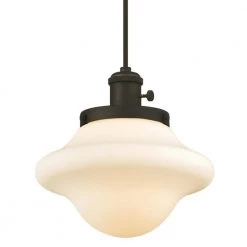 Wanda 1-Light Oil Rubbed Bronze Mini Pendant with Frosted Opal Glass Shade by Westinghouse -Westinghouse Shop oil rubbed bronze westinghouse pendant lights 6346500 c3 1000