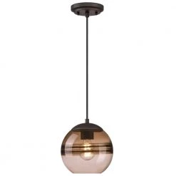 Soren 1-Light Oil Rubbed Bronze Mini Pendant with Amber Glass Shade by Westinghouse -Westinghouse Shop oil rubbed bronze westinghouse pendant lights 6366800 4f 1000
